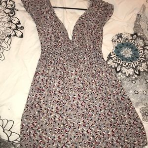 Floral plunge neck dress size small